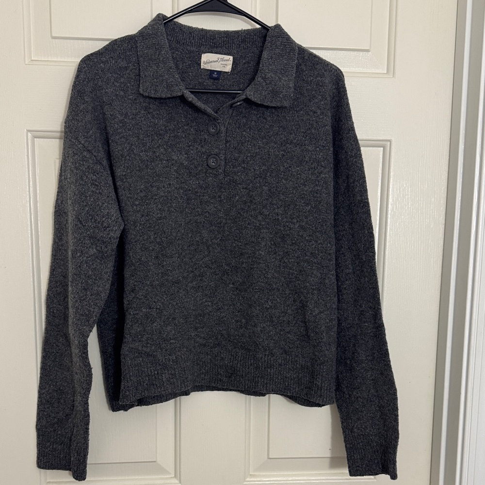 Universal Thread Women's Charcoal Button Down Shirt